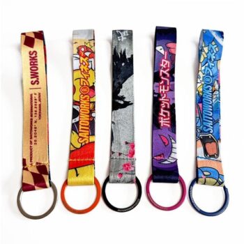 Fashion keychain wrist straps custom japan short lanyard key chain anime lanyard wholesale
