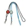 Custom adjustable length neck strap elastic round cord lanyard for id card holder