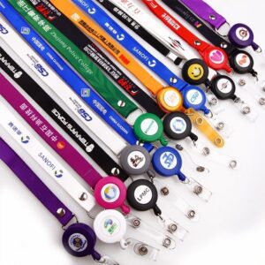 Wholesale high quality nylon polyester strap lanyards with personalized logo custom lanyard for id card holder