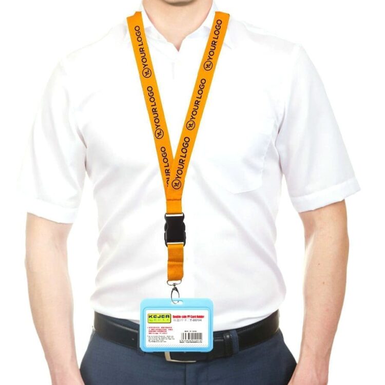 Economic custom retractable lanyards neck strap printed logo polyester sublimation id card badge holder lanyard