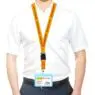 Economic custom retractable lanyards neck strap printed logo polyester sublimation id card badge holder lanyard