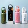 1000ml custom logo wide mouth bpa free vacuum insulated stainless steel water bottle with straw lid