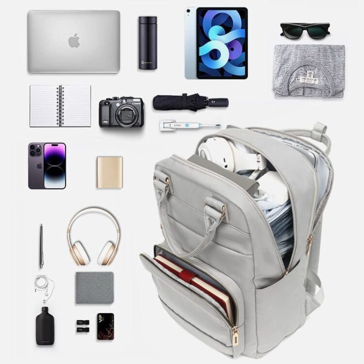Custom logo large capacity waterproof backpack office computer bag fit 14inch laptop backpack