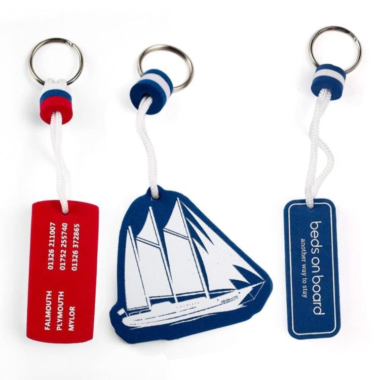 Promotional float key ring eva personalized floating cork ball keyrings