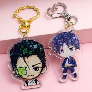 Wholesale cute kawaii anime double sided acrylic transparent keychain charm custom acrylic key rings