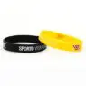 Custom debossed print qr code rubber wristbands silicone bracelet