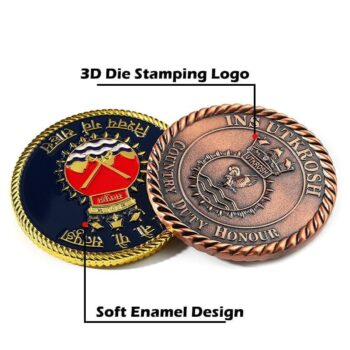 Free sample gold silver commemorative coins enamel souvenir zinc alloy metal coin custom 3d brass metal engraved challenge coin
