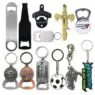 Customized logo cast iron zinc alloy bar blade metal beer soda opener decapsuleur keychain custom bottle opener