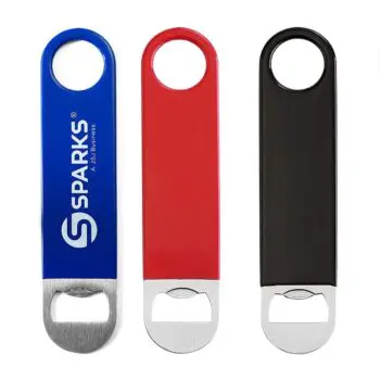 Custom bottle opener engraved laser logo black bar blade flat beer opener stainless steel sublimation blank bottle opener blanks