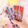 6-color retractable ballpoint pens for office school supplies students children gift