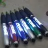 Wholesale oem 2 in 1 stylus plastic ball pen with led light customized printed personal advertise logo for screen mobile phone