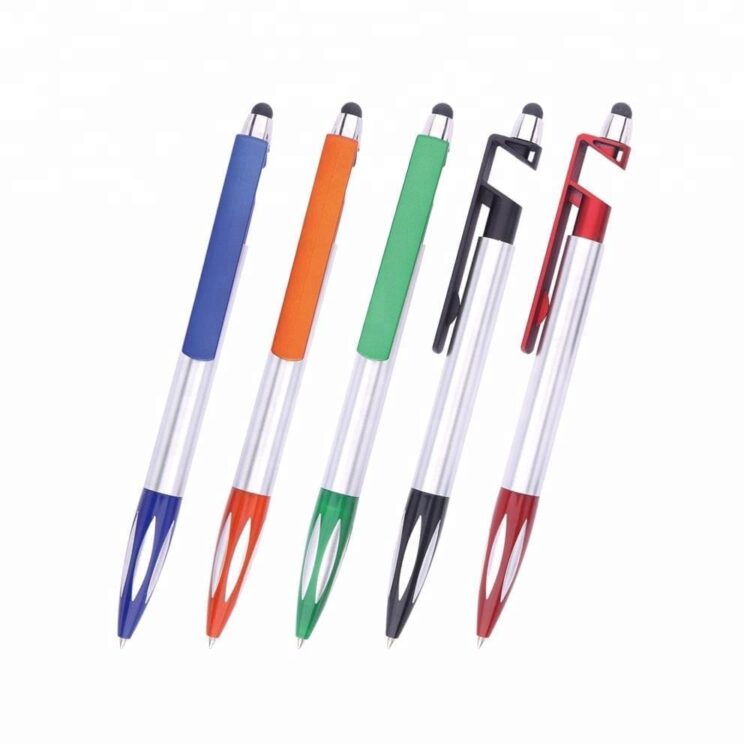 Wholesale phone stand ballpoint pen touch screen point 3 in 1 promotional advertising ball pens