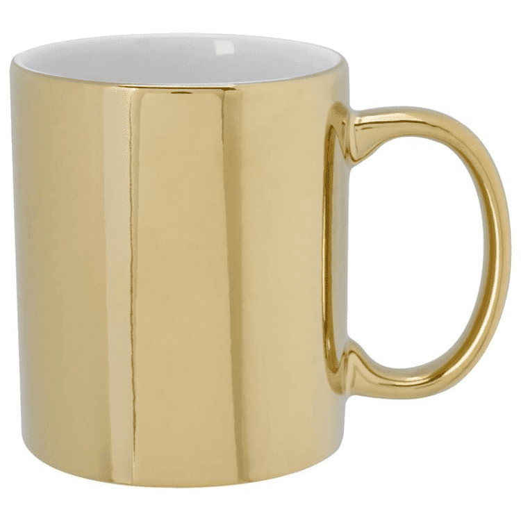 Custom odm oem good quality 12 oz. iridescent ceramic mug coffee mugs gold