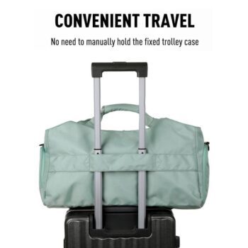 Custom logo sports fitness bag with shoe compartment travel bag waterproof hand luggage bag for swimming hiking camping