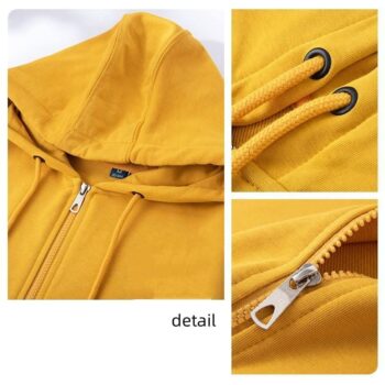310gsm french terry custom embroidery logo men oversized hoodie plain zip up zip hoodie for man women