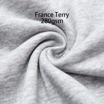 330gsm unisex plain zip up hoodie zipper french terry men's jackets puff print zip up puff print hoodie