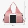 Wet pocket and shoes compartment women dry wet separate storage sports tote yoga bag travel duffel gym bag