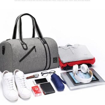 Large capacity sport gym travel unisex multifunction foldable weekender travelling dry wet separation duffle travel bags