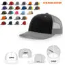 Oem custom embroidery blank trucker hats cotton plain richardson 112 trucker hats
