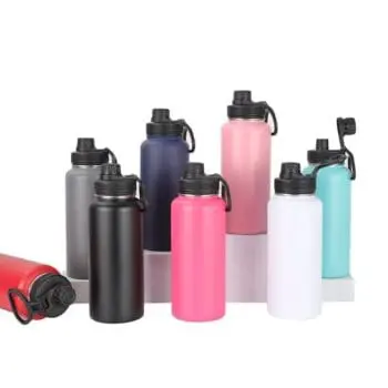 32oz stainless steel wide mouth metal bottles bpa free vacuum insulated hot and cold sports water bottles