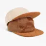 Unstructured 5 panel suede camper hat corduroy flat bill camp cap for outdoor