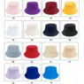 100% cotton custom plain wide brim fisherman caps custom embroidery logo 15 colors black white blank bucket hats