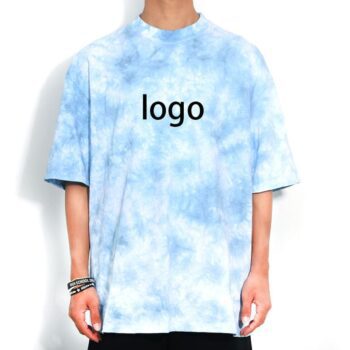 Custom logo cotton fashion street wear t-shirt oversize high quality loose unisex blank tie dye t-shirts
