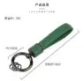 Custom luxury leather lanyard metal key chains key pendant 360 degree rotatable with anti lost key pendant car leather keychain