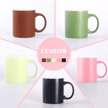 Wholesale custom blank porcelain mugs cups plain white black ceramic sublimation coffee cups mugs with logo