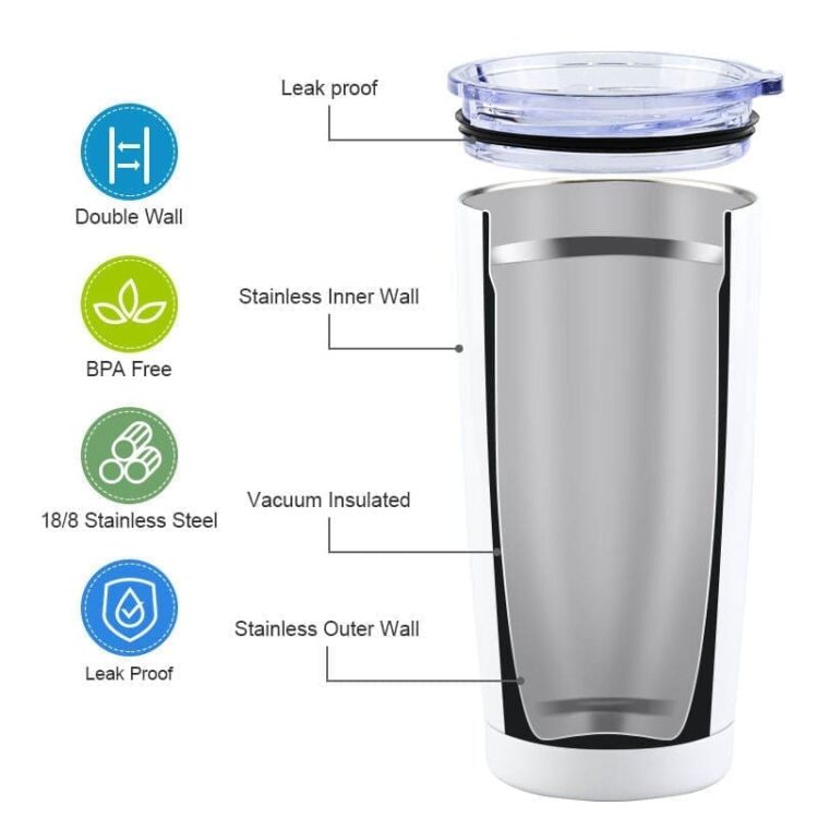 Factory directly powder coated tumbler custom logo 20 oz 30oz double wall vacuum blank stainless steel coffee travel mug