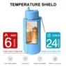 20oz 34oz custom logo hot bottle 304 classic sports vacuum insulated stainless steel frank green water bottle with straw lid