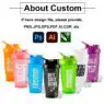 Customized shaker water bottle blender shaker bottle custom gym protein bottles print logo sport plastic bpa free promotion