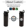 Customized promotion 20oz water bottle flask vacuum insulated with company logo outdoor gym sport aluminium or stainless steel