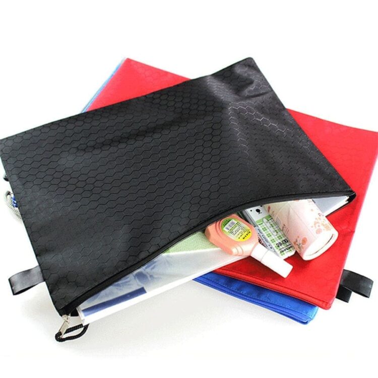 A4 felt document bag business briefcase oxford file folder with zipper lamination pouches a4 promotion file holder