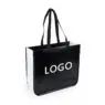 Customized new style tote woven shopping bags corner non-woven laminated reusable feature logo printing pp packaging