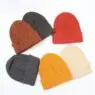 105g wholesale custom logo stylish solid blank gorro punto knitted hole bonnet tricot distress knit beanie hat