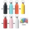 Custom logo sport double wall vacuum cup wide mouth insulated thermos flask portable metal stainless steel thermal water bottle