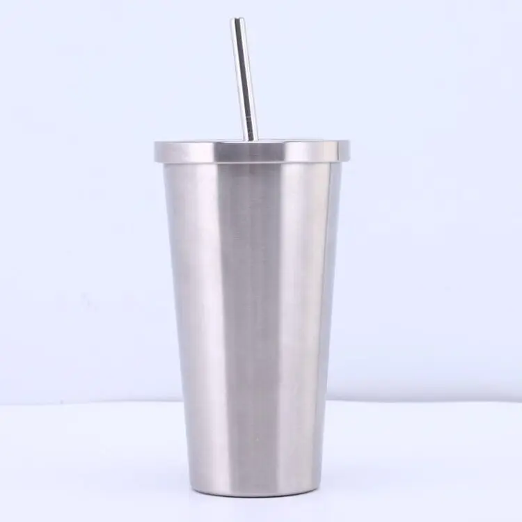 Custom regular tumbler with straw coated vacuum insulated stainless steel tumbler cups coffee mugs travel mug stainless steel