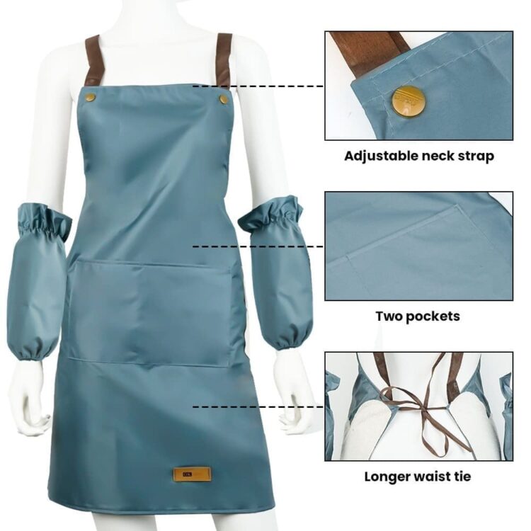 Wholesale custom kids paint sublimation full length barber waiter apron for adults