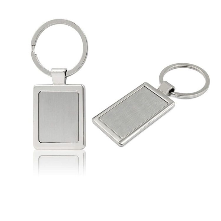 Wholesale manufacture cheap custom logo laser engraving sublimation printing keyring house shape keychain metal key chain