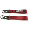 Custom logo colors wrist strap keychain lanyard red green short lanyard keychain for motorcycle brands