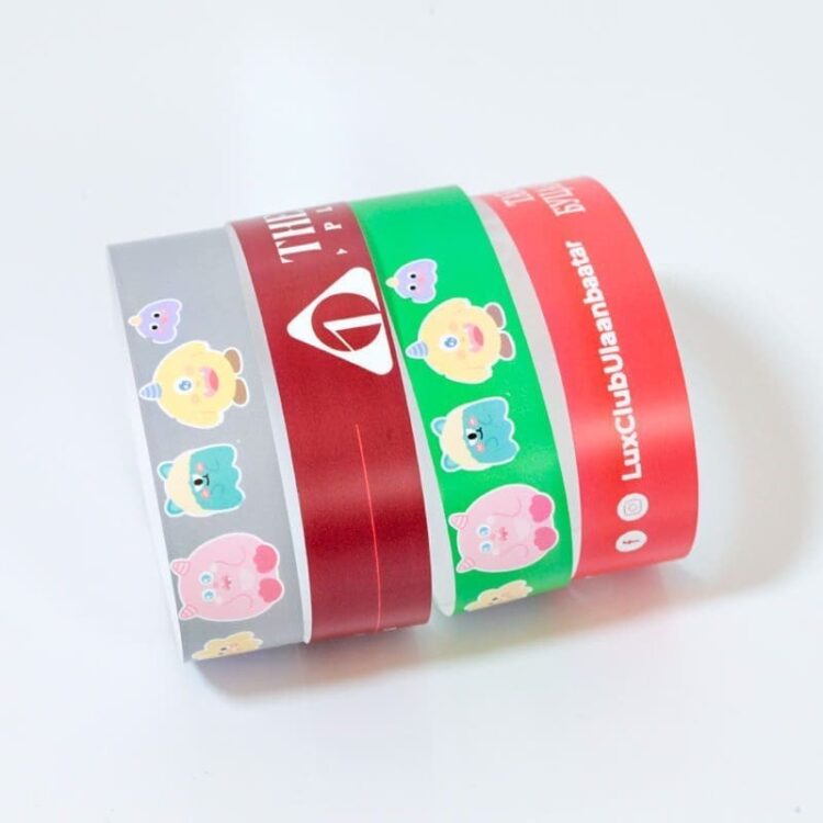 Customized tyvek bracelet disposable waterproof tearproof party festival club event printing tyvek paper bracelets wristbands