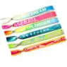 Promotional adjustable printing trademark logo reuse wristband woven disposable custom woven wristband