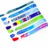 Free design full color print festival disposable custom polyester wristbands ribbon bracelet