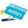 Free sample cmyk full color printing waterproof custom logo tyvek race bib number fixing clips buckles for marathon
