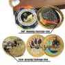 Free sample gold silver commemorative coins enamel souvenir zinc alloy metal coin custom 3d brass metal engraved challenge coin