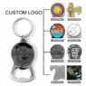 Customized logo cast iron zinc alloy bar blade metal beer soda opener decapsuleur keychain custom bottle opener