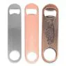 Custom bottle opener engraved laser logo black bar blade flat beer opener stainless steel sublimation blank bottle opener blanks