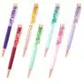 Custom printed logo engraved creative diy dry flower metal ballpoint pen bulk wholesales advertisement for personalized gift