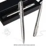 Manufactures luxury metal stainless custom logo ballpoint pen with printed engraved for office stationery